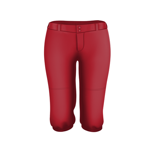 Badger Sport Girls Belt Loop Fastpitch Pant (A00067-001904), Color 'Red'
